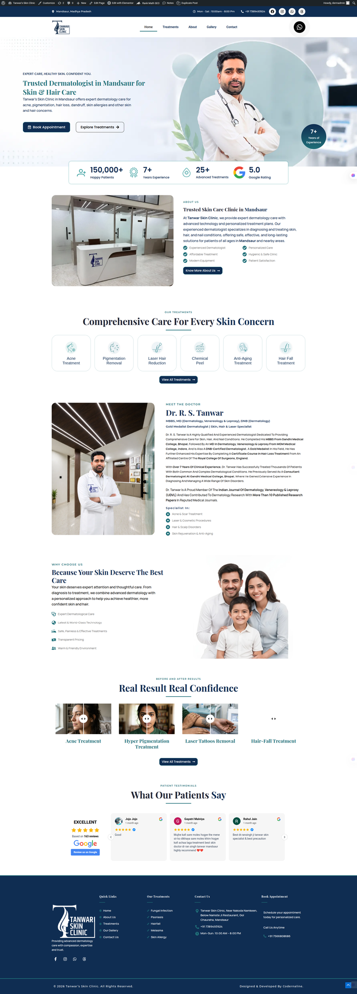 Tanwar's Skin Clinic top marketers portfolio