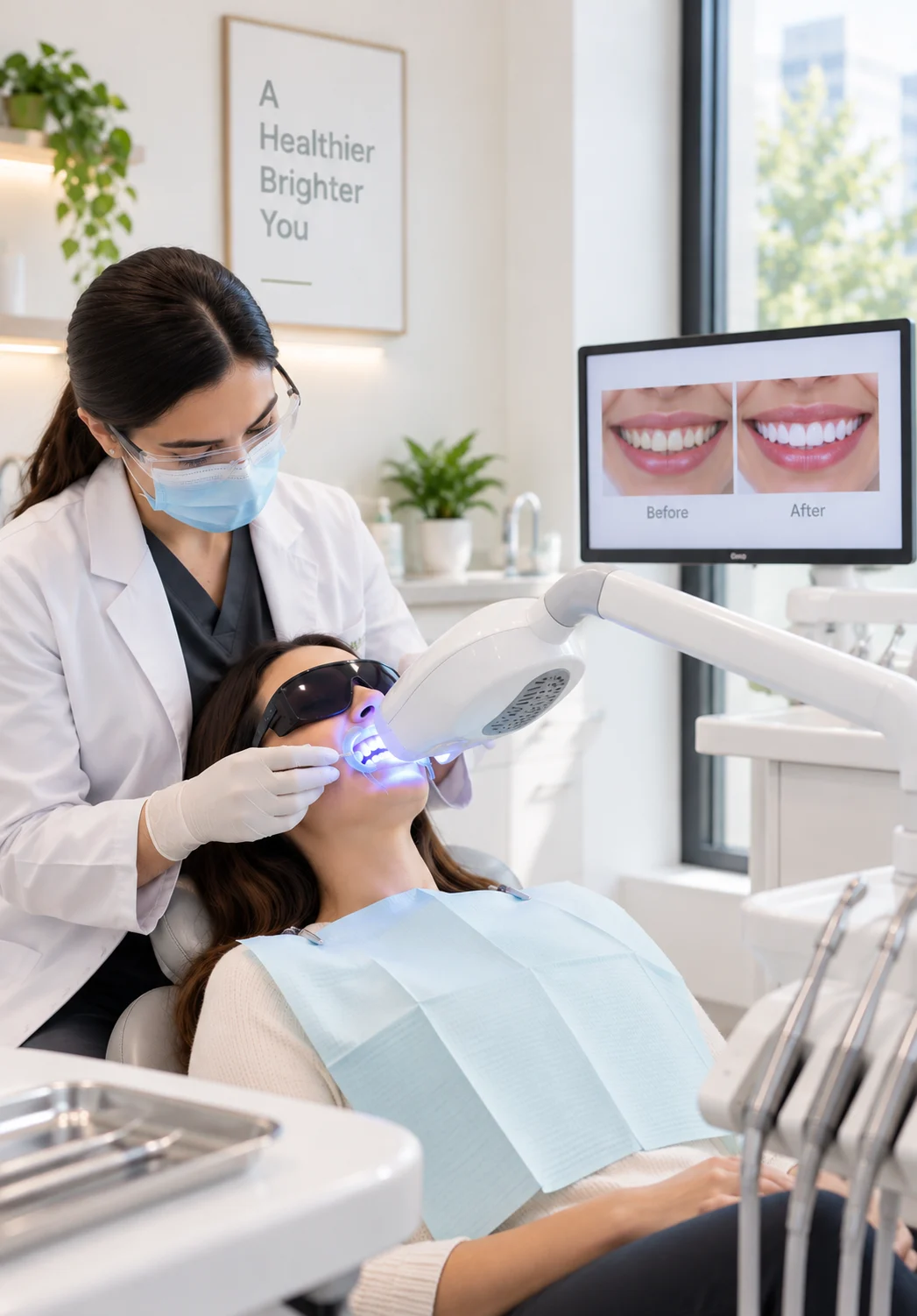 doctor and patient in dental clinic