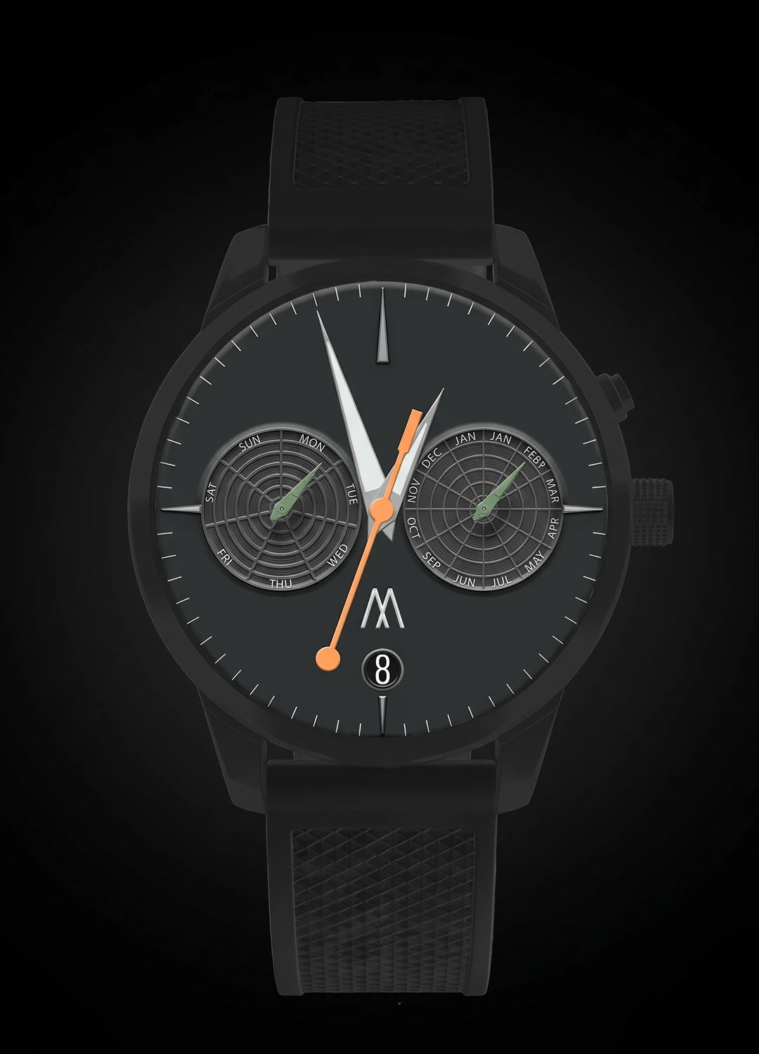 black wrist watch